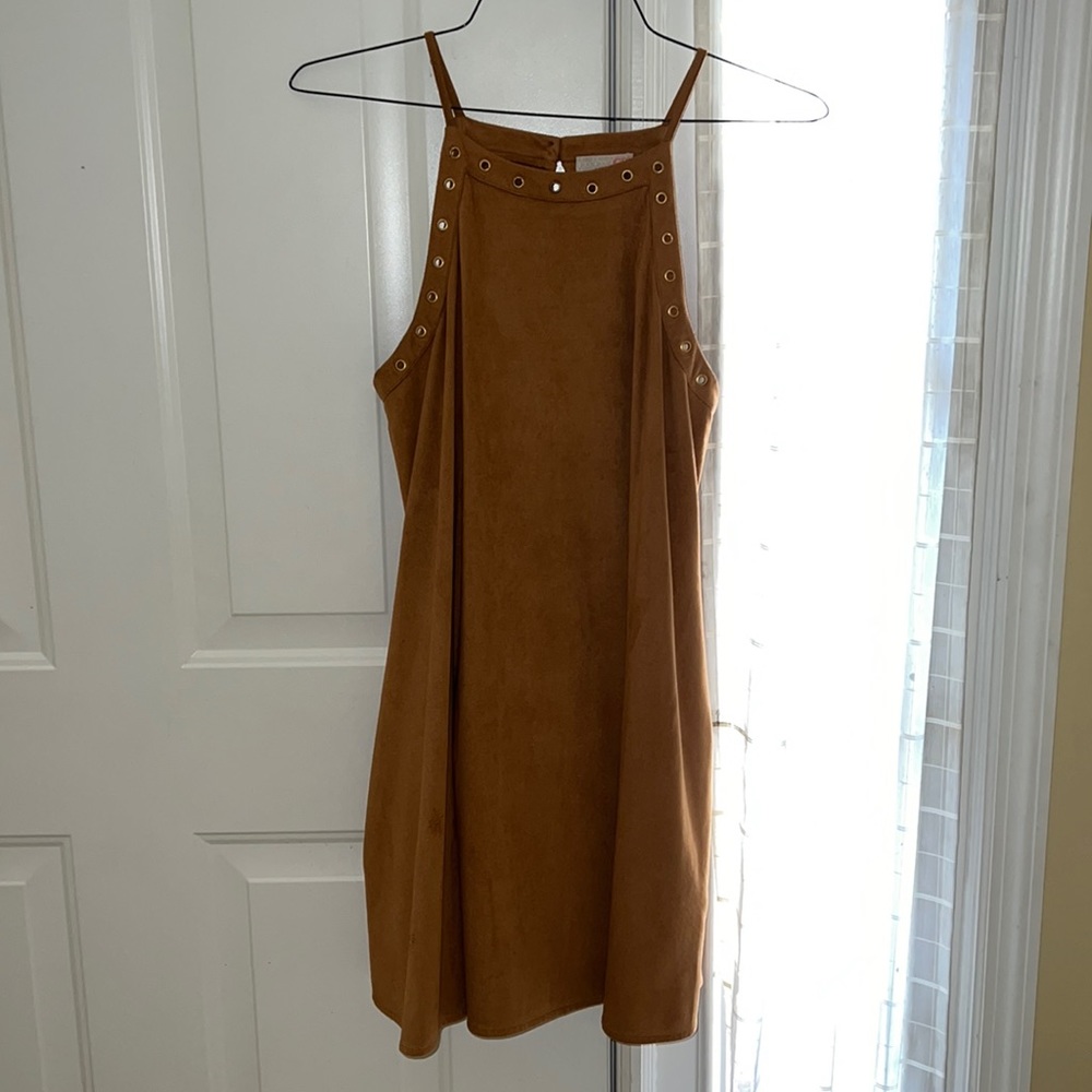Chestnut suede dress